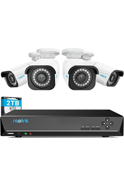ReoLink 4K Güvenlik Kamera Sistemi, 8MP PoE Kameralar, Akıllı Kişi/Araç Algılama