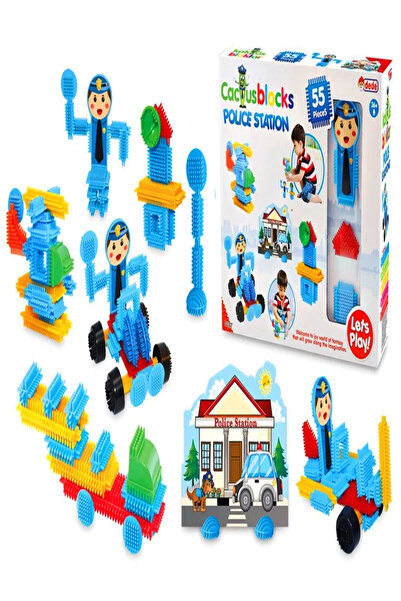 a v d a Polis Kaktüs Bloklar 55 Parça - Puzzle Inşa Yapı Bloklar