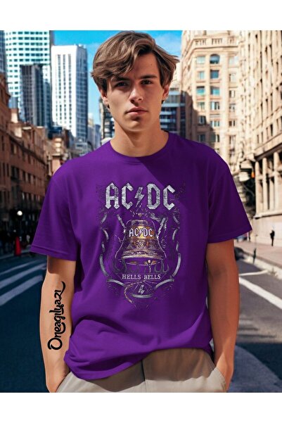 oneagılyazı Ac Dc Printed Men's Oversize T-Shirt