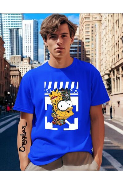 oneagılyazı Мъжка тениска с щампа Simpson