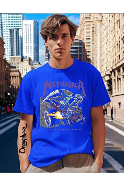 oneagılyazı Metallica Printed Men's Oversize T-Shirt