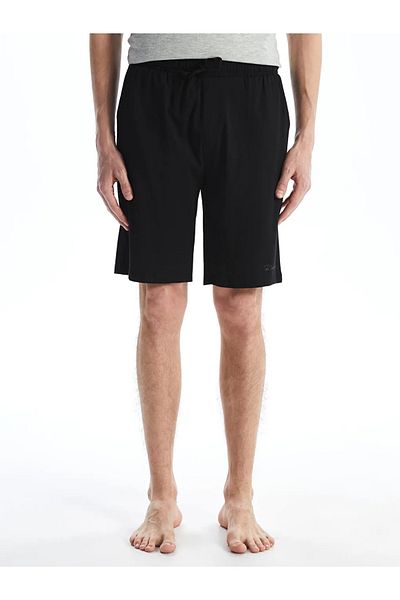LC Waikiki Μαύρο Slim Fit Ανδρικό σορτς με πιτζάμα