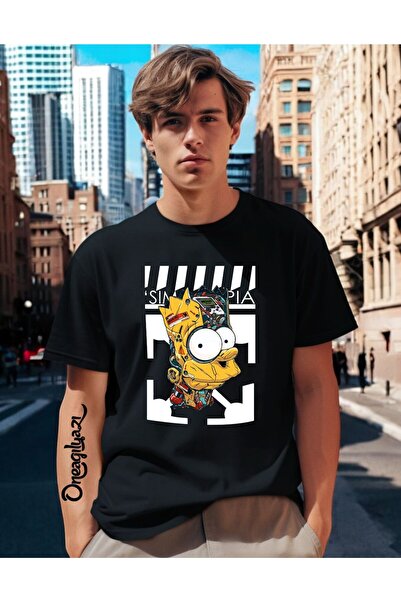 oneagılyazı Ανδρικό μπλουζάκι με στάμπα Simpson