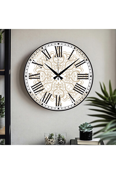 M&H Quality Ceas de perete imprimat UV cu cifre romane Mecanism silențios