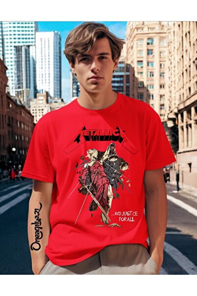 H&GHAMLEGİYİM Tricou oversize pentru bărbați cu imprimeu Metallica