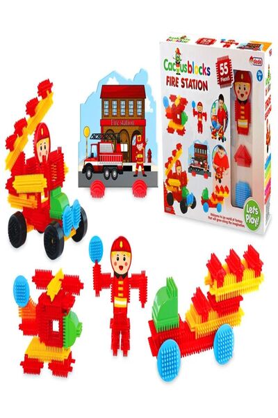 a v d a İtfaiye Cactus Blocks 55 Parça Kutulu Kaktüs Bloklar Büyük Blok Oyunc...
