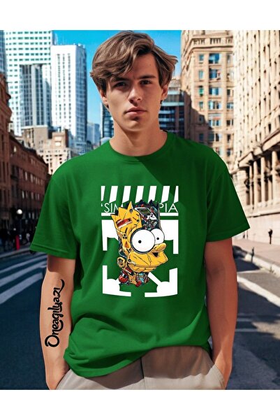 oneagılyazı Ανδρικό μπλουζάκι με στάμπα Simpson