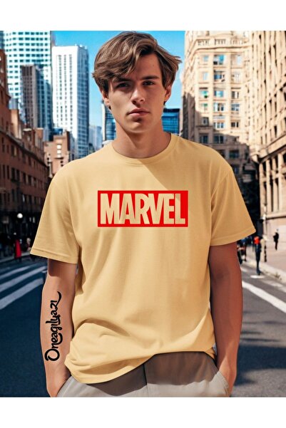 oneagılyazı Мъжка тениска с голям размер с печат на Marvel