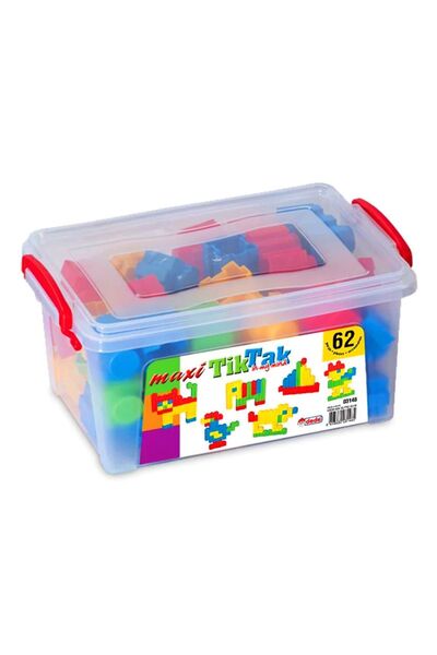 a v d a 62 قطعة من ألغاز ماكسي تيك تاك بوكس - دلو مكعبات البناء