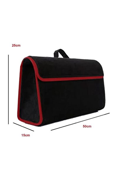 Yıldız İzi Araba Bagaj Çantası Cırt Cırtlı Kırmızı Çizgili Oto Halı Bagaj Org...