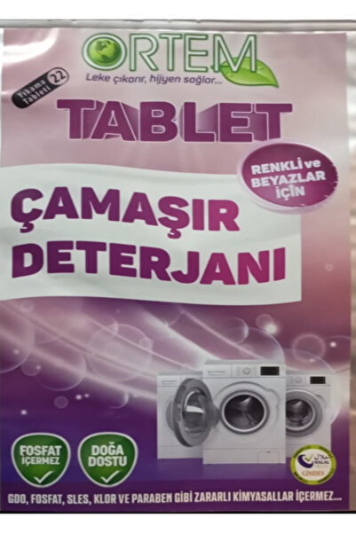 ORTEM Tablet Çamaşır Deterjanı . 1 Paket(22 Yıkama,16 gr.)