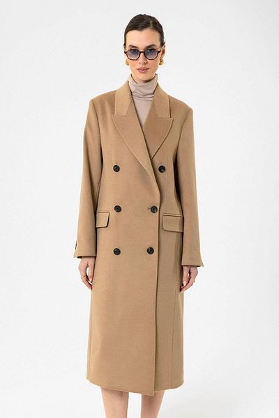Antioch Camel Women's Double Breasted Long Coat