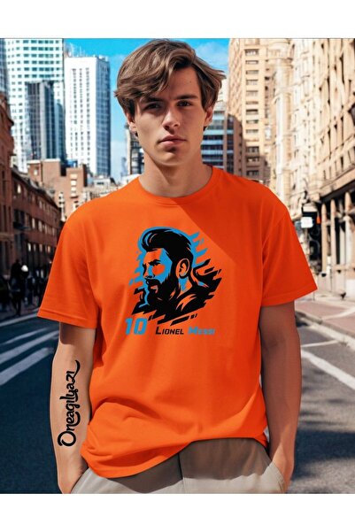 H&GHAMLEGİYİM Messi Printed Men's Oversize T-Shirt