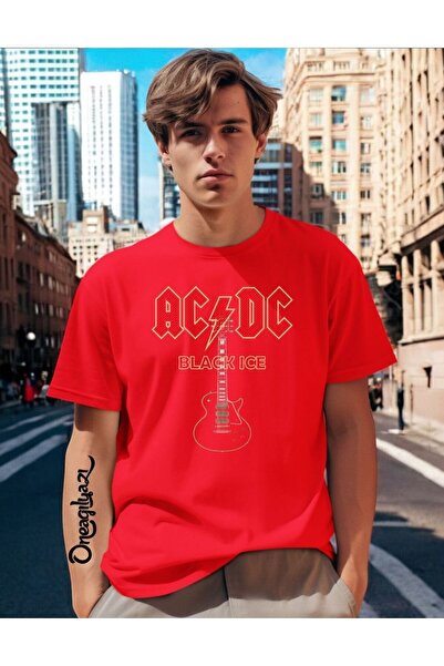 oneagılyazı Чоловіча футболка Oversize з принтом Ac Dc