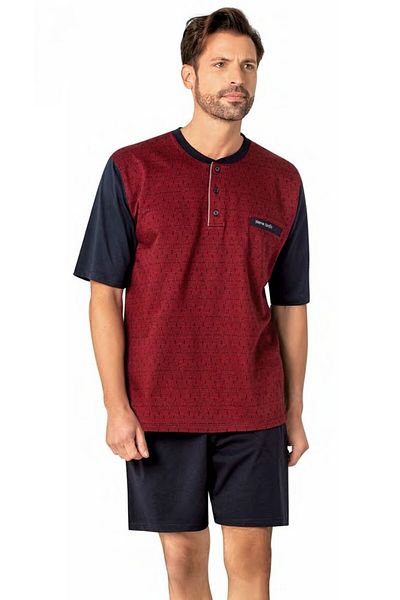 Pierre Cardin Мъжки жакардов комплект пижама от 3 части в кутия L1.PC.004.12.25