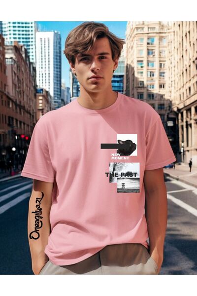 H&GHAMLEGİYİM Printed Men's Oversize T-Shirt