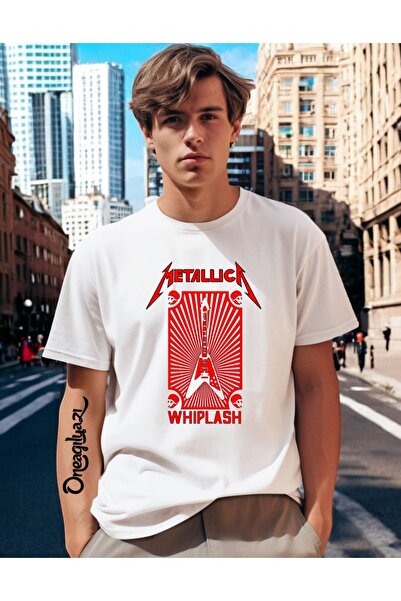 oneagılyazı Metallica Printed Men's Oversize T-Shirt