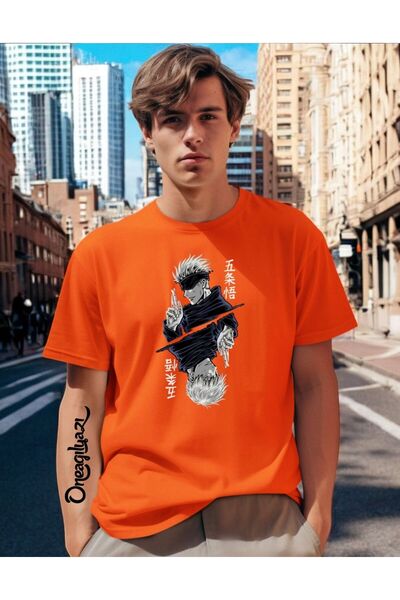 oneagılyazı Чоловіча футболка оверсайз з принтом аніме