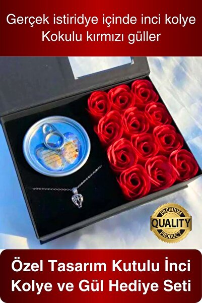 C&On Design 14 Şubat Özel Gün Sevgiliye Kutulu İnci Kolye Seti Arkadaşa Anney...