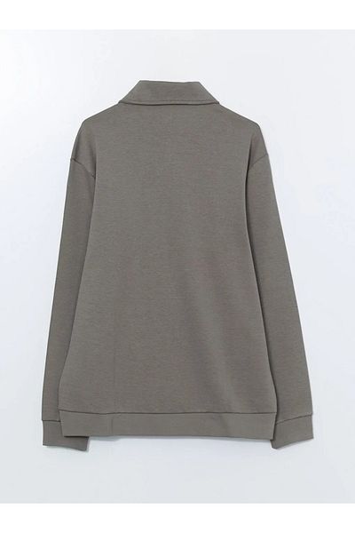 LC Waikiki Ανδρικό φούτερ LCW Vision Green Polo με μακρυμάνικο λαιμό