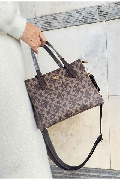 Cacharel Cacharel Paris Women's Brown 4 Compartments Hand and Shoulder Bag