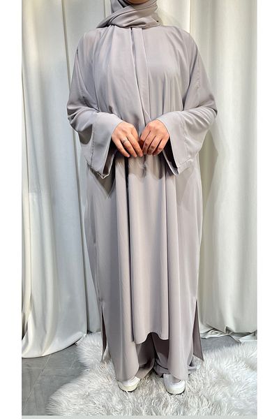 afife Medina Silk Hijab 3-Piece Set Tunic Pants Shawl