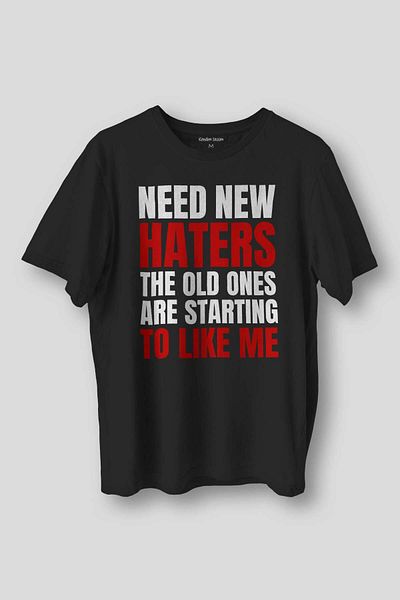 Kendim Seçtim Tricou unisex negru BTS Jungkook Hater - Imprimat cu text ironic
