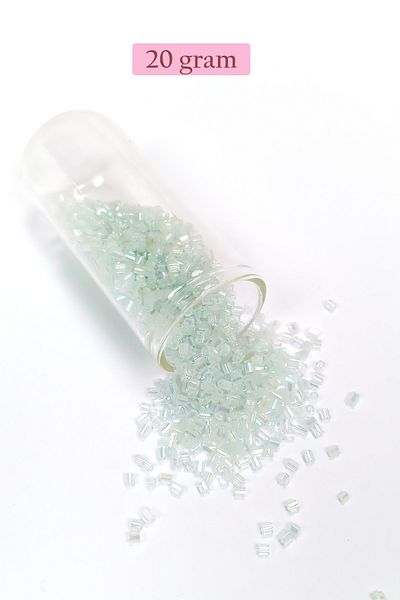 STUMBANNG Cut glass beads 2mm - 20 grams - transparent white -bnc320