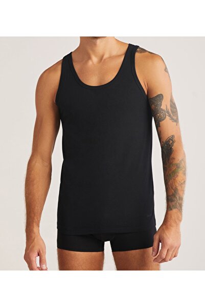 Kom Ανδρικό Μαύρο Modal Cotton Lycra Classic 2-Pece εσώρουχο KQ.OSCT.1K.M1.K6