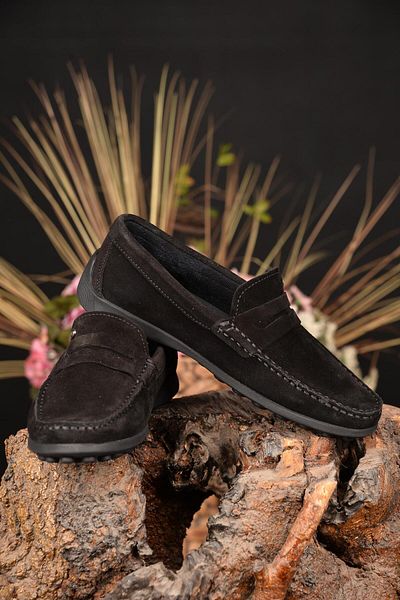 Pierre Cardin Pantofi pentru bărbați din piele de căprioară din piele naturală, care oferă soliditate și eleganță împreună, model de stil de serie specială