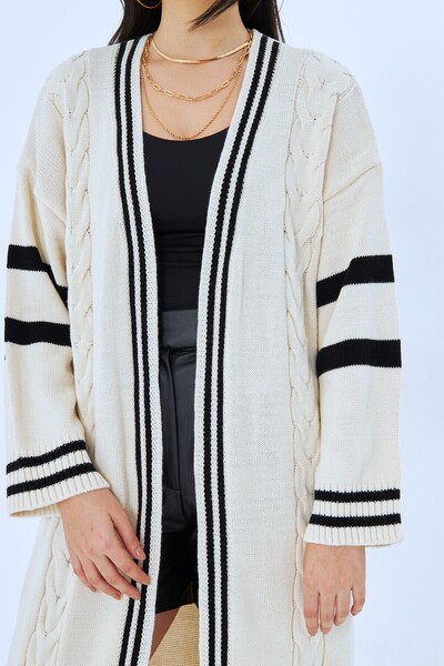 Lasirius Women's Long Cardigan with Braided Hair