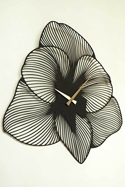 Artepera Azalea Metal Sessiz Duvar Saati - 49x49 Cm - Siyah - Ev Ofis Dekorasyonları Aps039