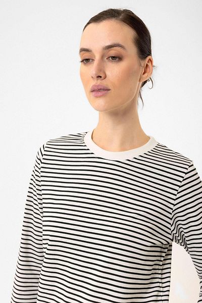 Antioch Black Women's Striped Seasonal Sweater