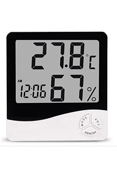 EcoFast Dijital oda Termometresi Sıcaklık Ve Nem Ölçer Masa Saati Alarm