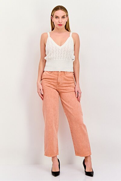 WRANGLER Women Regular Fit High Rise Straight Leg No Stretch Jeans, Pink