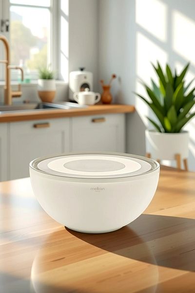 Melkan Home 8.5 Liter Cream Colored Large Storage Container with Soft Lid - Round Lid