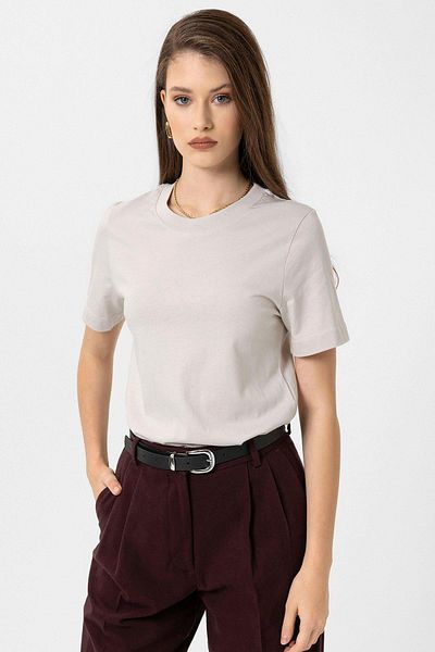 Antioch Stone Women's Crew Neck Basic T-Shirt