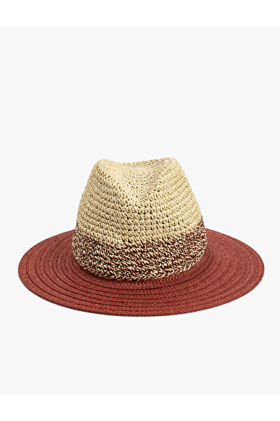 Koton Stroh-Fedora-Hut mit Banddetail