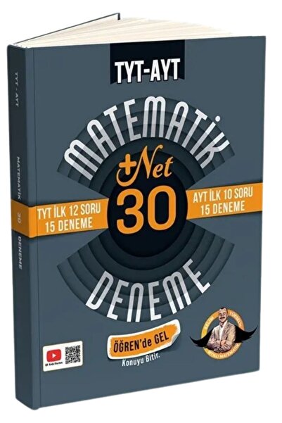 Bıyıklı Matematik TYT İlk 12 - AYT  İlk 10 Soru Matematik 30 Deneme-  Öğren de Gel +22 Net - Bıyıklı Matematik