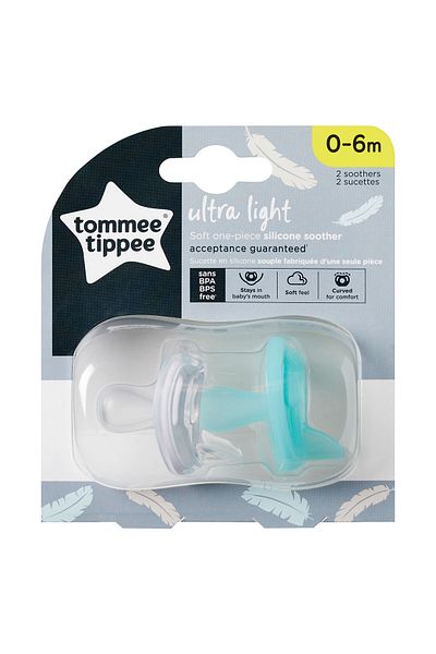 tommee tippee Ultra Light Silicone Pacifier 2 Pieces 0-6 Months