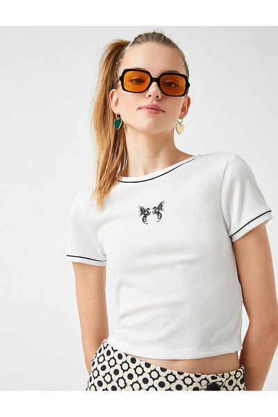 Koton Printed Short Sleeve T-Shirt