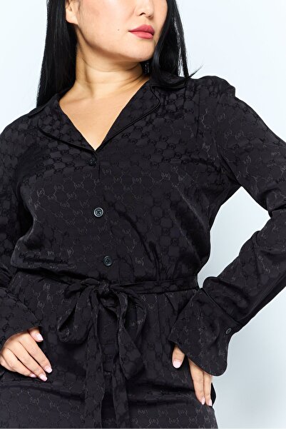 Michael Kors Women Circle Logo Belted Jumpsuit, Black