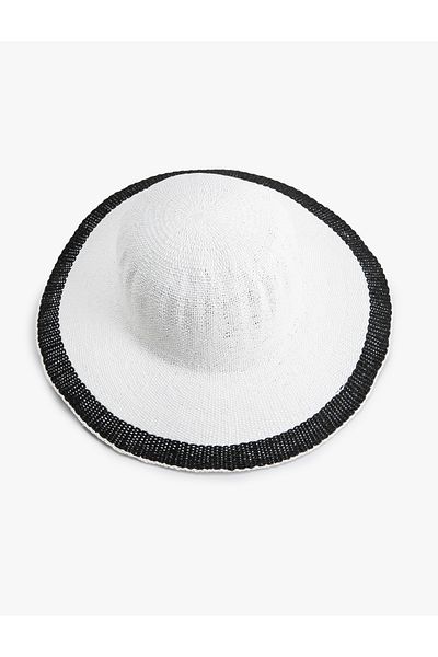 Koton Ψάθινο καπέλο Trilby Λεπτομέρεια κορδέλας με υφή