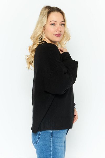 Esprit Women Crew Neck Knitted Sweater, Black