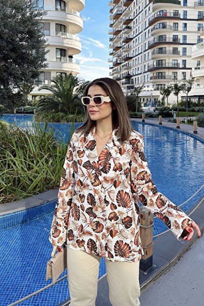 Juuuj Women's Brick Pattern, Long Sleeve, Button Closure, Double Breasted Jacket