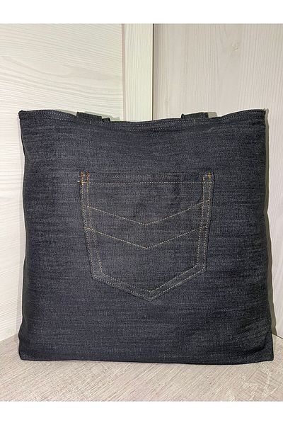 Sertil Geantă de umăr din denim cu 3 compartimente