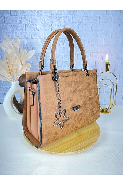 MOLDİVA Geantă de umăr și braț cu cinci compartimente cu accesorii florale