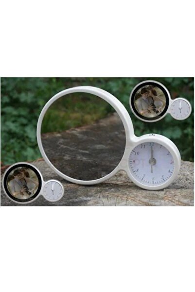 Genel Markalar Işıklı ve aynalı sihirli fotoğraf çerçevesi ve saat, şık ve ku...