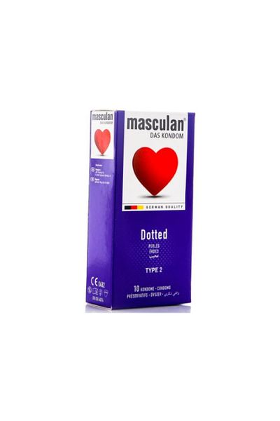 Masculan Musculan, Condom, Dotted - 10 Pieces