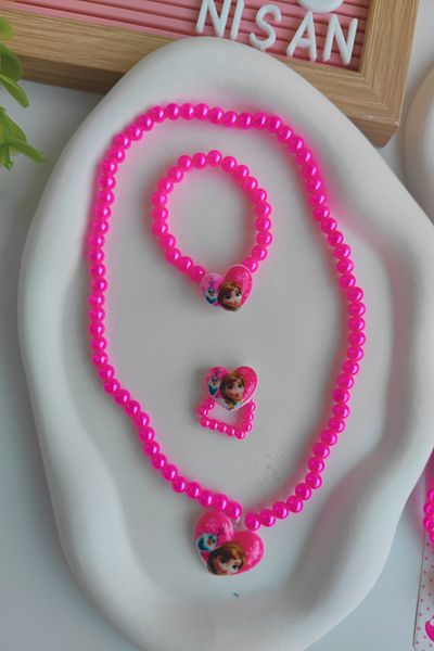 Nisankids Frozen Pearl Elsa Necklace-Bracelet-Ring Set